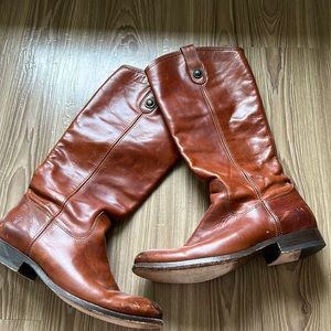 Frye Leather Boot- Style Melissa Button